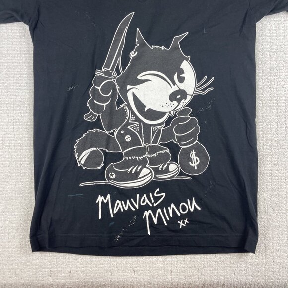 Y2K Dom Rebel Montreal Designer Felix the cat Punk Graphic T-shirt Men M READ - Picture 2 of 16